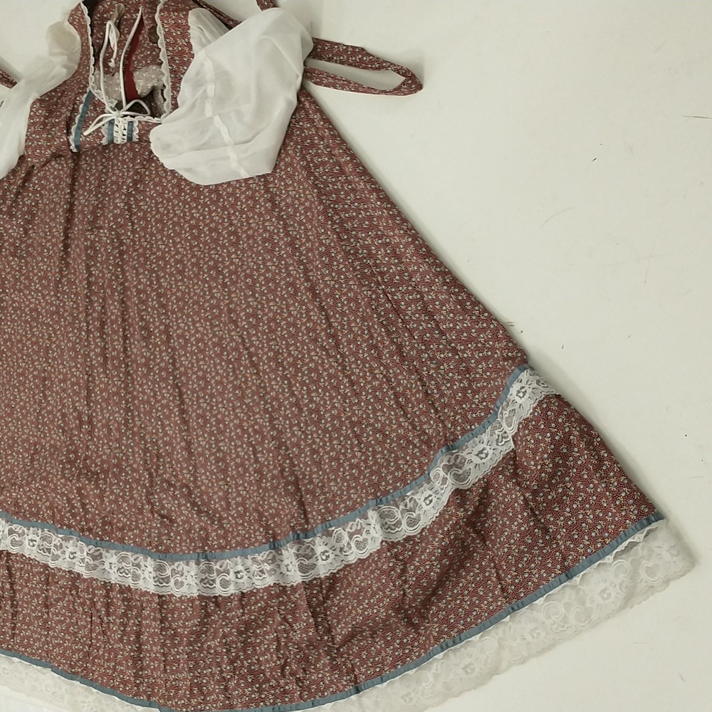 Vintage Gunne Sax Corset Laced Cotton Print Maxi Dress Exceptional Cond. SeeMeas - Picture 11 of 11